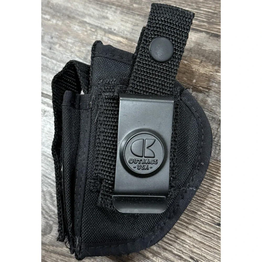 OUTBAGS USA Ambidextrous Nylon IWB & OWB Combo Holster Size: NL02‎ w/ Belt Strap